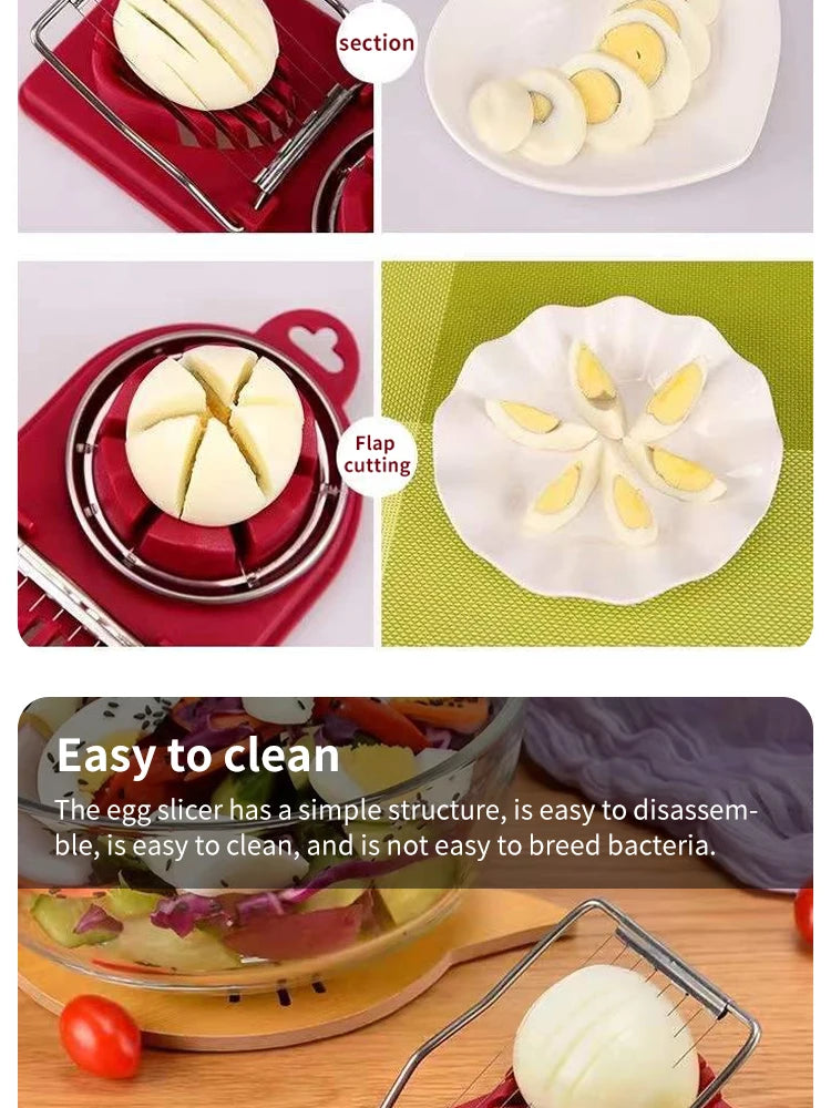 Egg Slicers Stainless Steel Slicer Fancy Splitter Egg