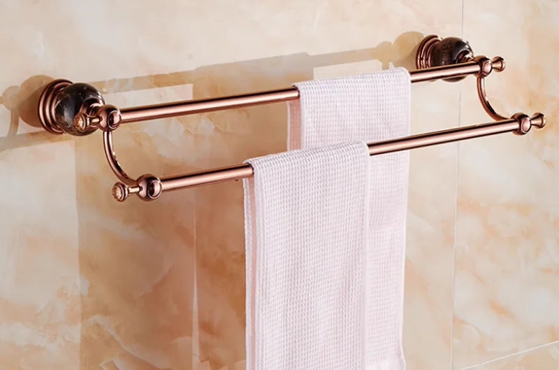 Bathroom Bath Shelf Rose Gold Paper Holder Towel