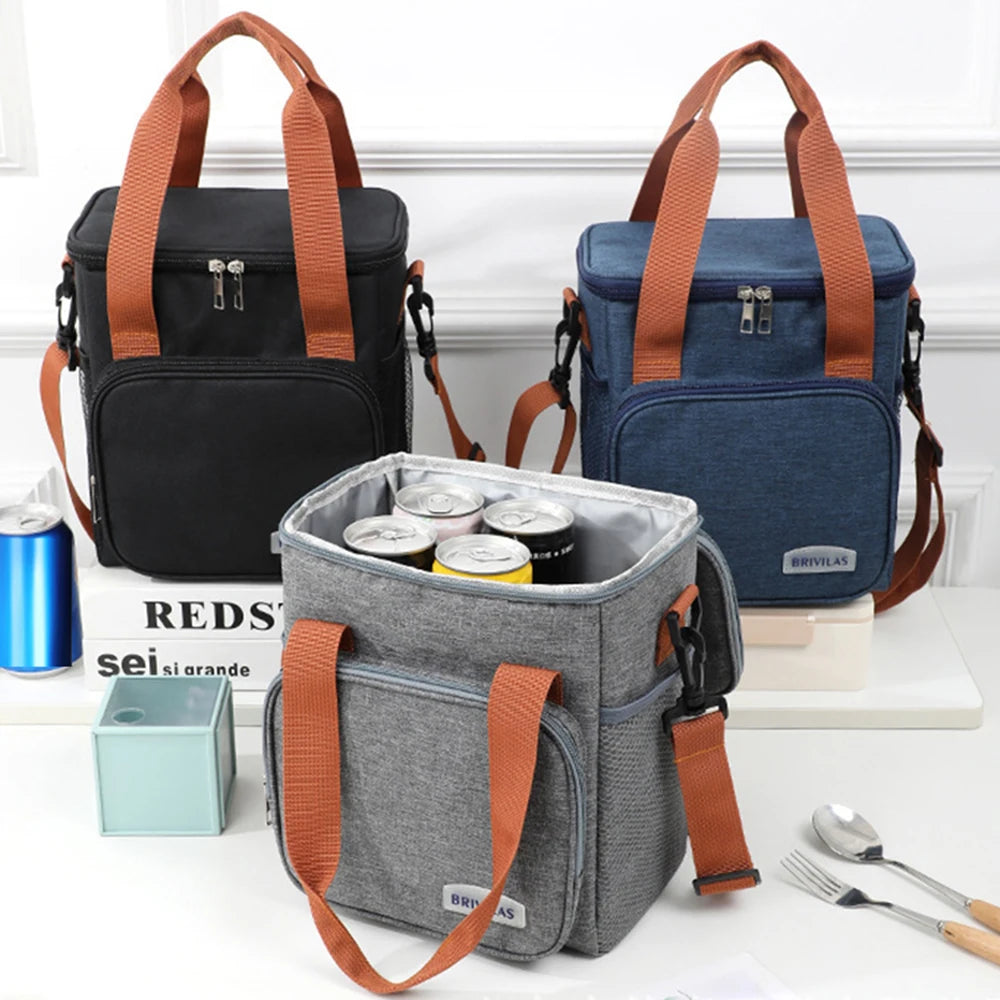 Fashion Crossbody Insulated Lunch Bag Large Capacity Thermal