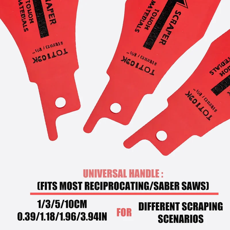 4-Piece Reciprocating Saw Scraper Blades High Carbon Steel