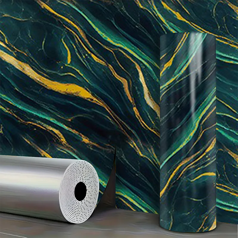 Self Adhesive Marble Wallpaper Pvc Waterproof Stain Resistant