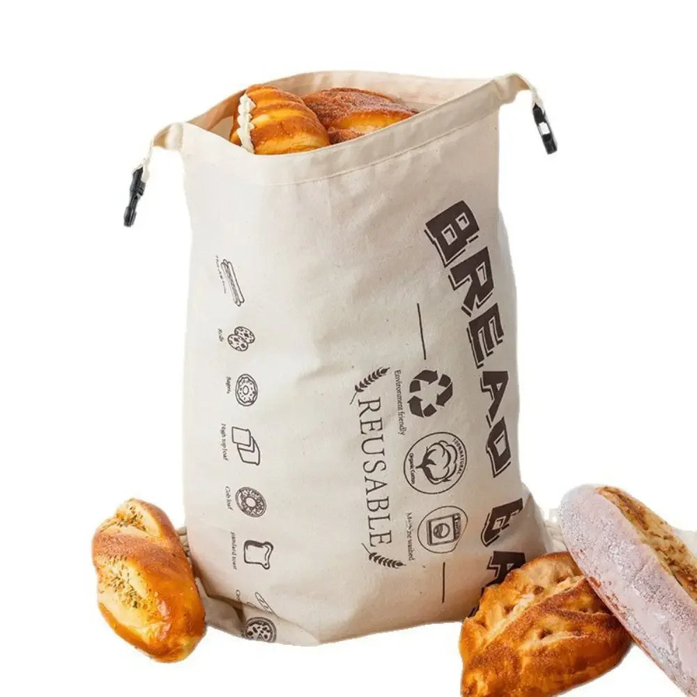 Food Grade Reusable Bread Bag Made Of Cotton