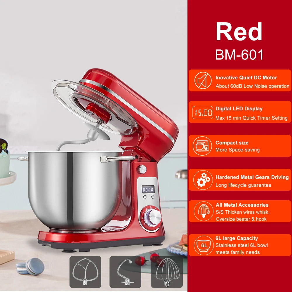 Biolomix Food Stand Mixer Blender Quiet Motor Cream
