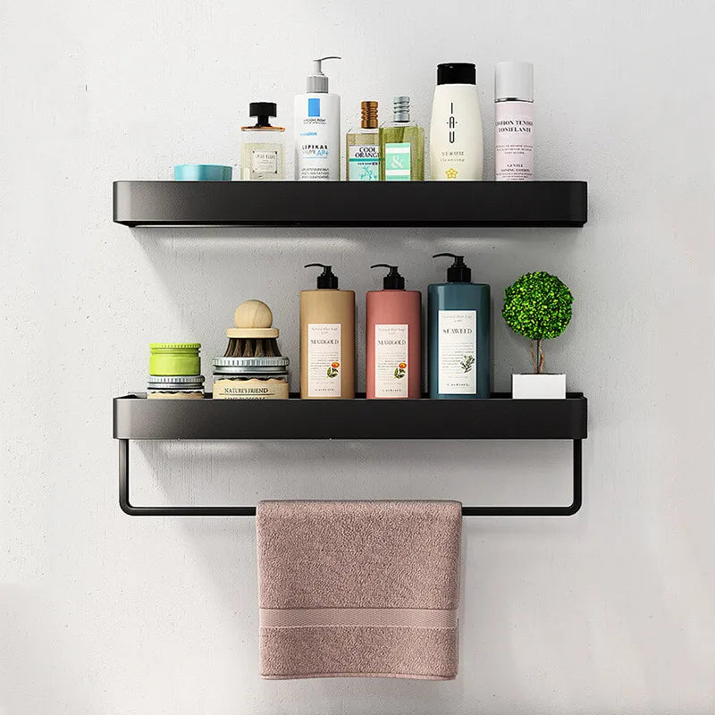 Bathroom Shelf Black Bathroom Shampoo Shower Storage Rack