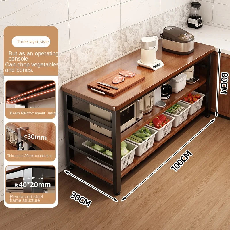 Storage Rack Floor-Standing Multi-Tiered Workbench Storage