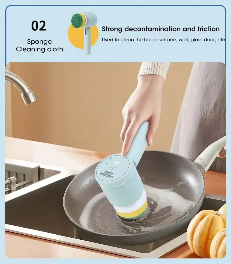 Electric Cleaning Brush Rotary Scrubber Bathroom Balcony Cleaning