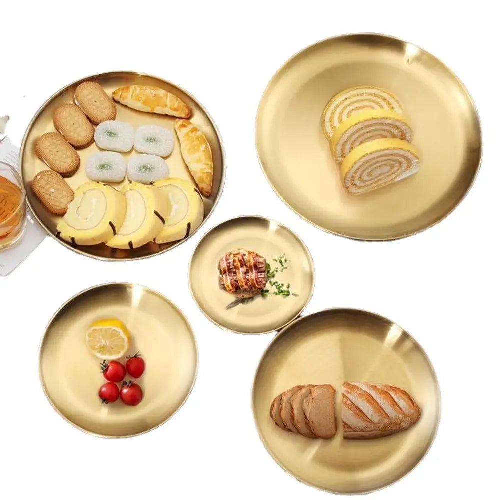 Stainless Steel Metal Dining Disc Round Bone Spitting