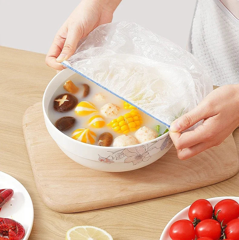 100pcs Disposable Food Cover Hats Fruit Cover Elastic