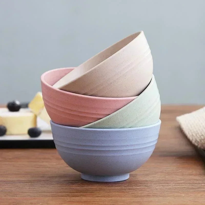 Children Bowl Sustainable Wheat Straw Tableware Kids Family