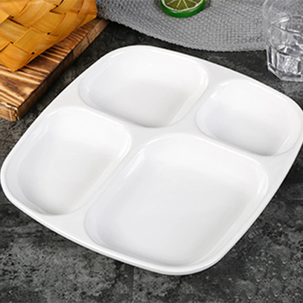 Divided Dish Diet Thickened Divided Dinner Tray Four-Grid