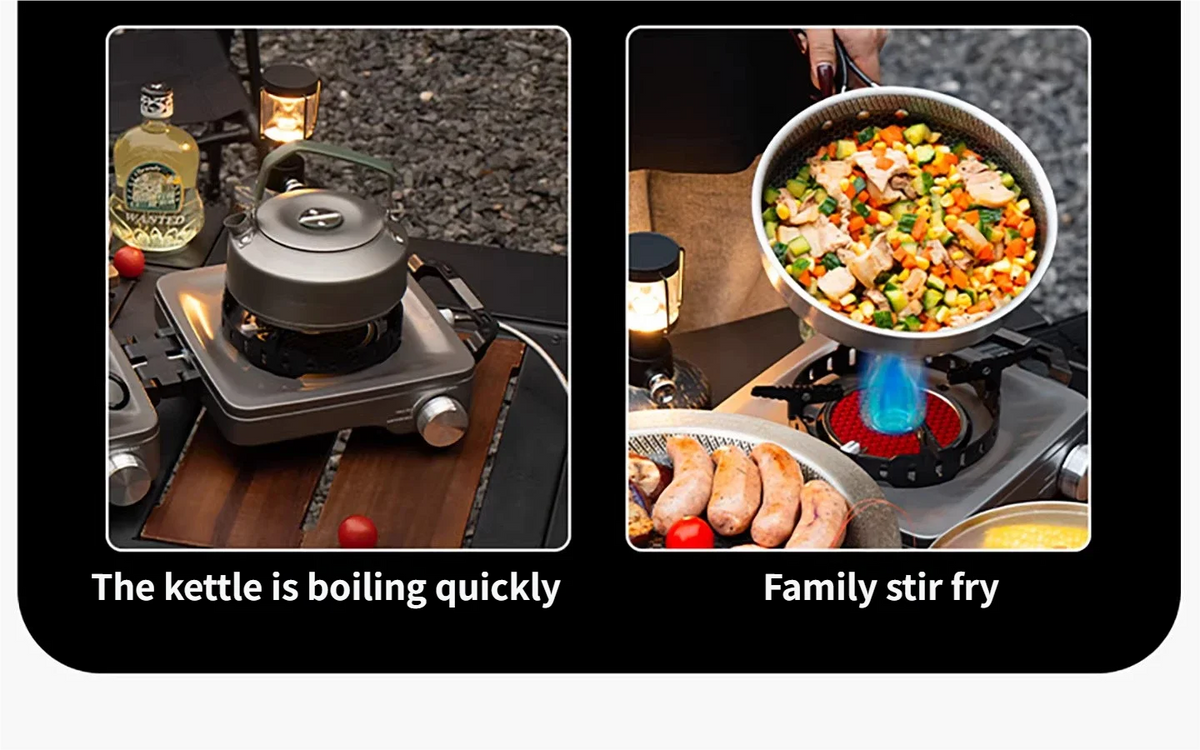 Buerk Camping Stove Gas Stove Dual Burner Foldable