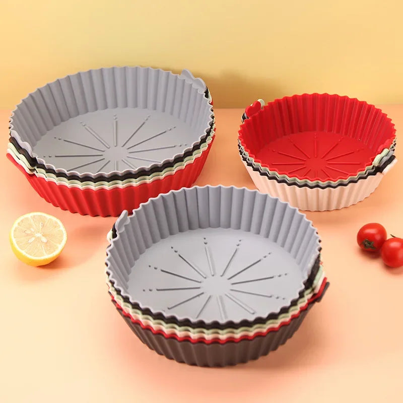 Silicone Air Fryer Baking Tray Reusable Baking Basket