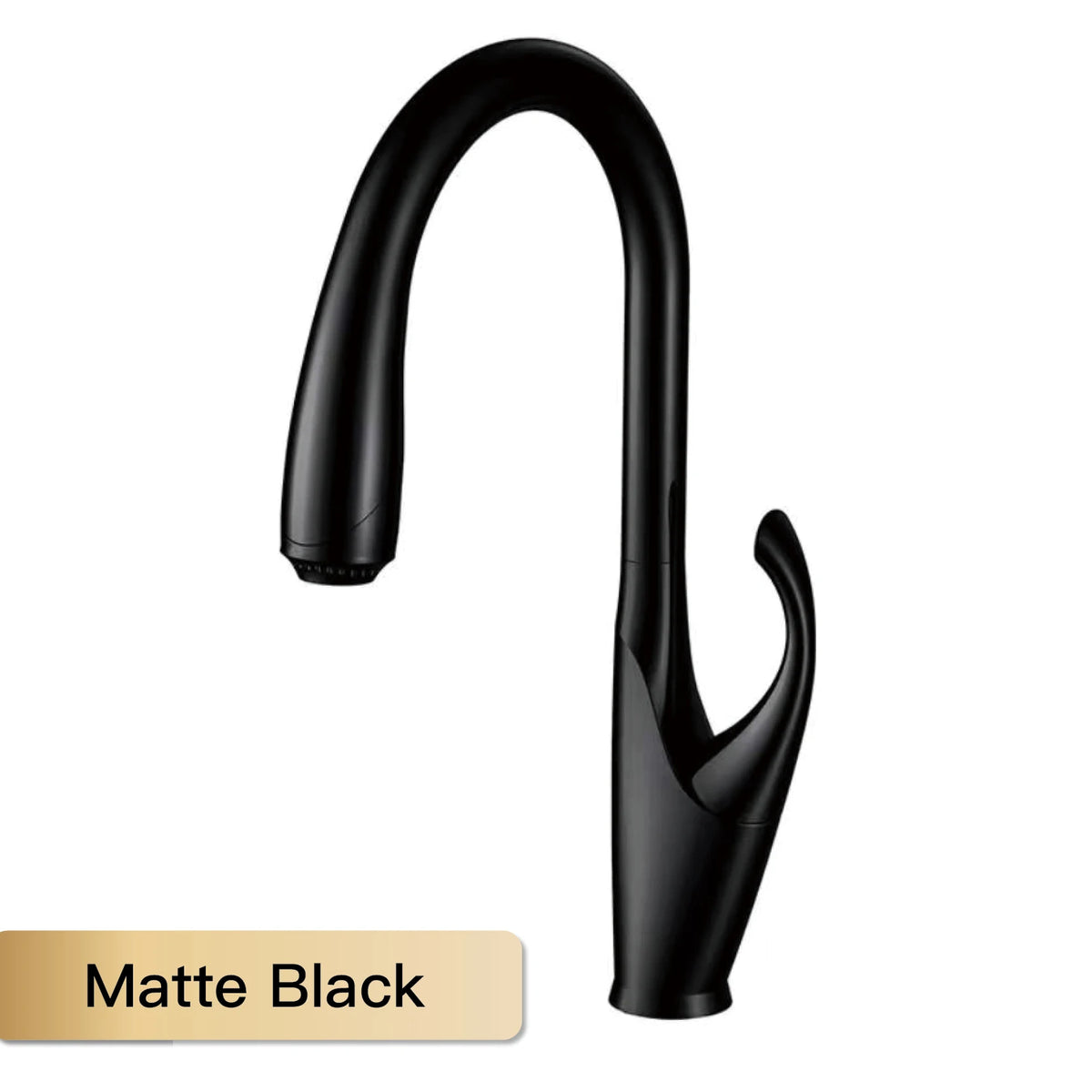 High End Touch Black Faucet Brass Pull Out