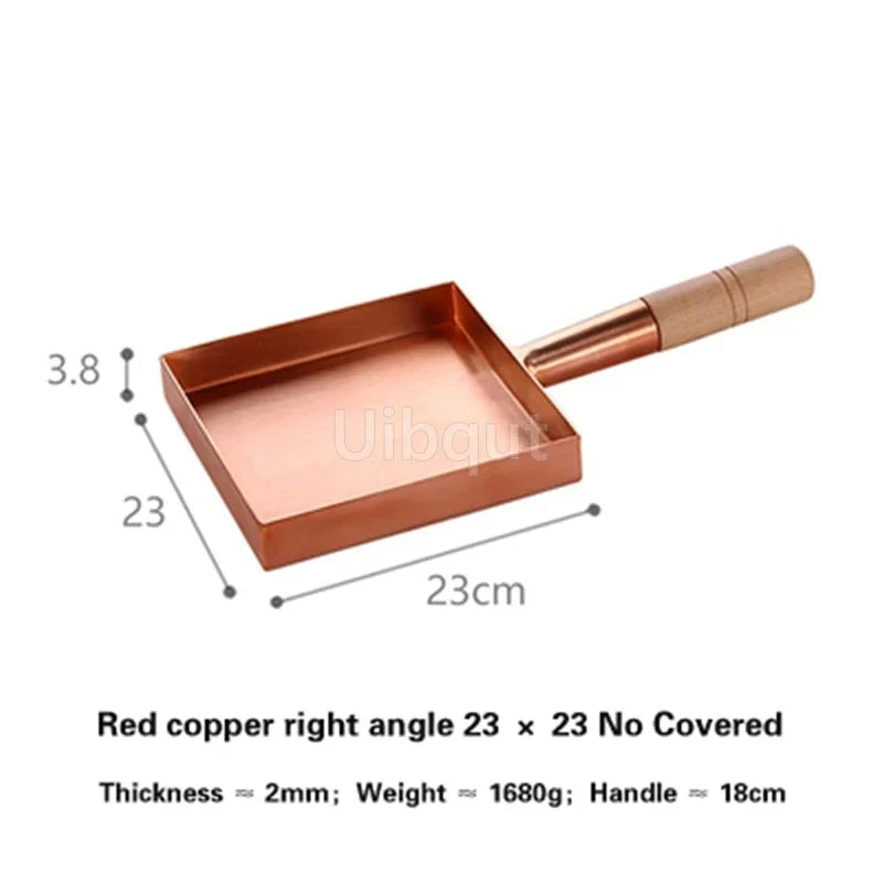 Brass Baking Tray Copper Frying Pan Square Pan