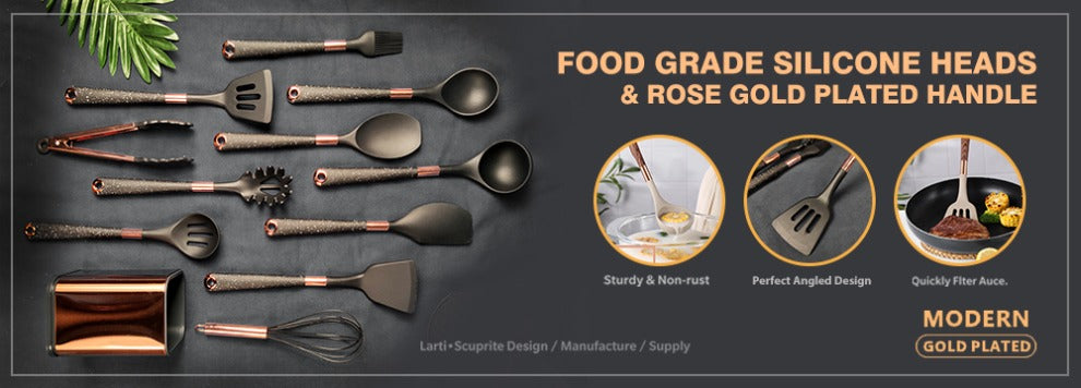 Silicone Cooking Utensils Non-Scratch Non-Stick Heat Resistant