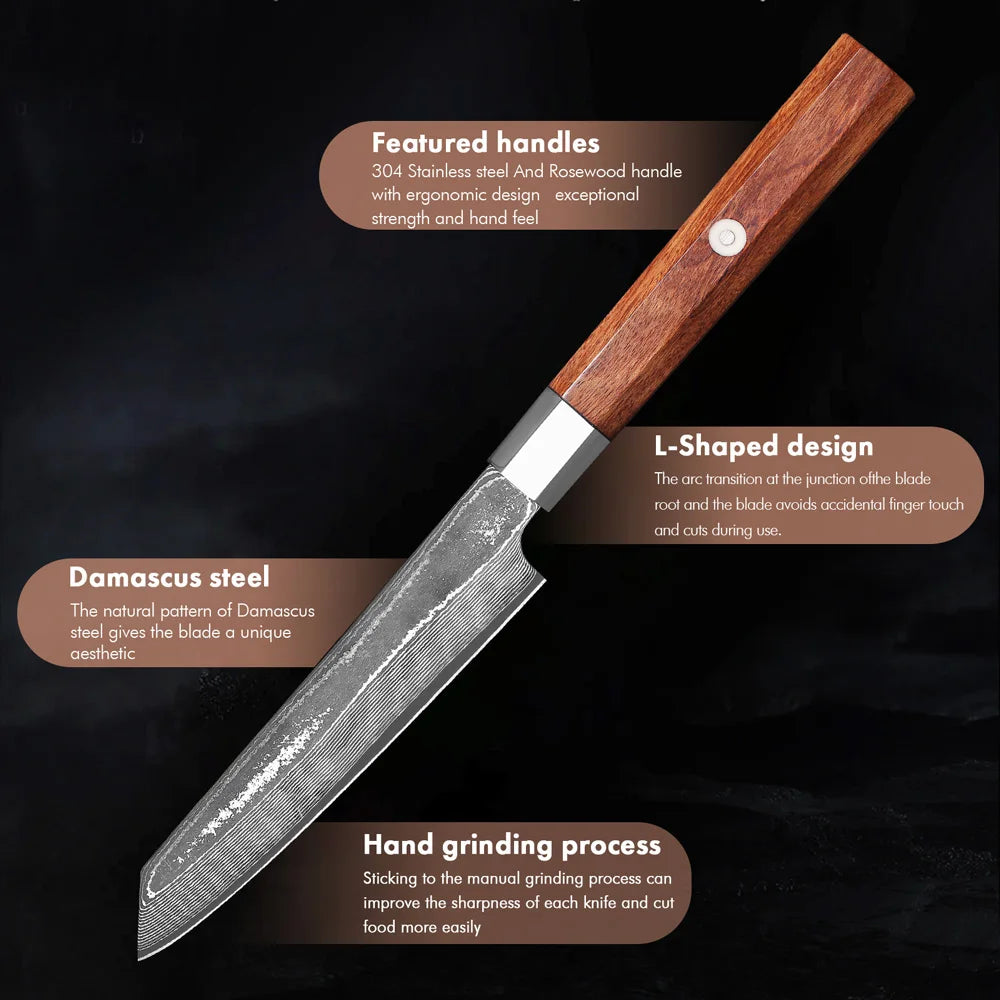 Mostodozo Japanese Kiritsuke Chef Knife 67-Layer Damascus Steel