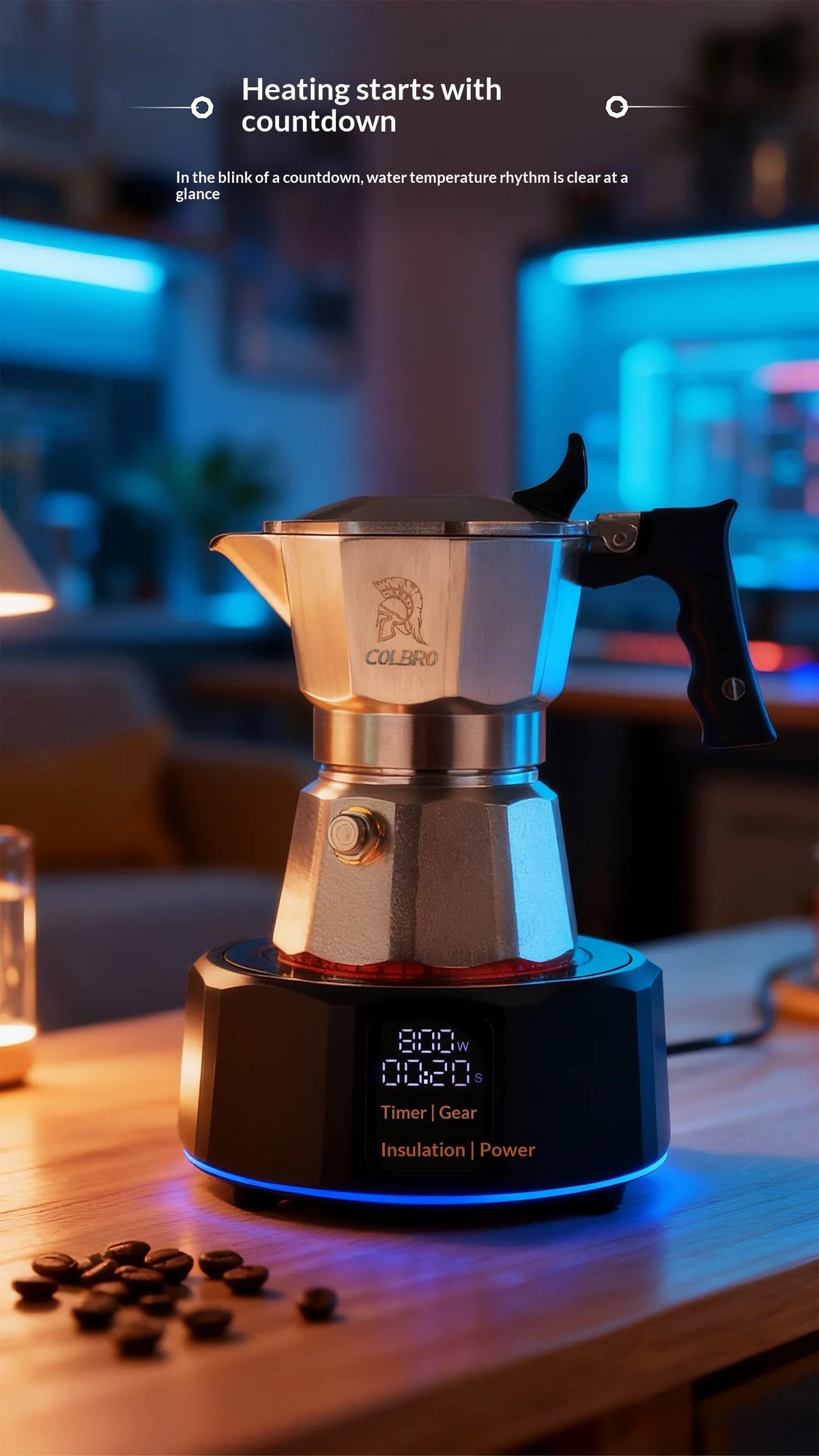 Colbro Moka Pot Stainless Steel Double Valve Triple