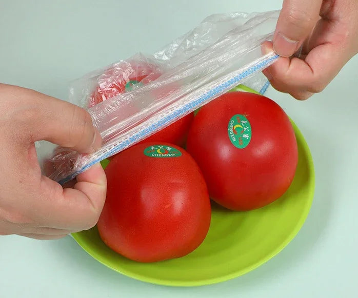 100pcs Disposable Food Cover Hats Fruit Cover Elastic