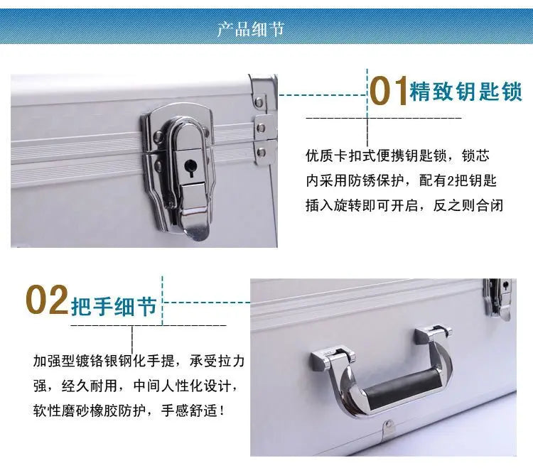 Toolbox Large Display Box Instrument Equipment Case Aviation