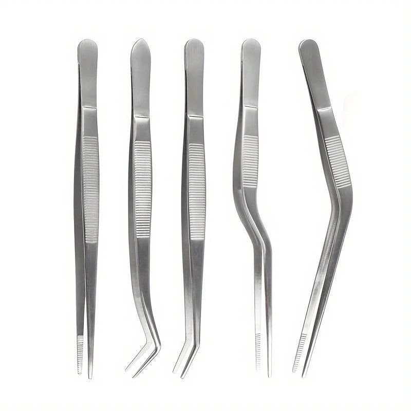 Stainless Steel Plating Tongs Pro Chef Serving Tongs
