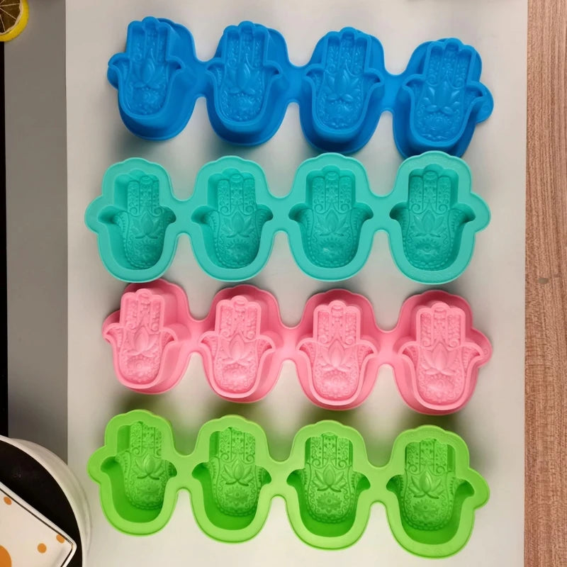 Lotus Hamsa Hand Epoxy Resin Silicone Mold Hand