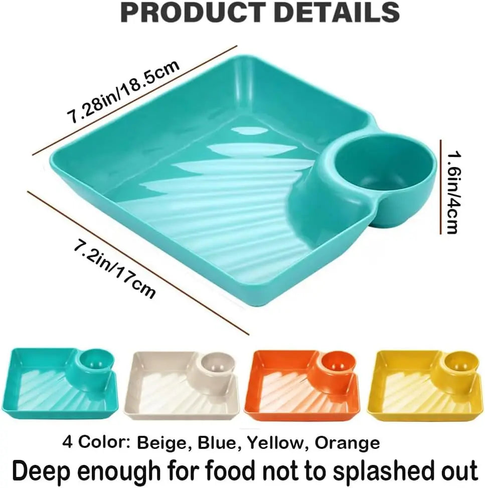 Chip Dip Serving Platter Plastic Dumpling Plates Sauce