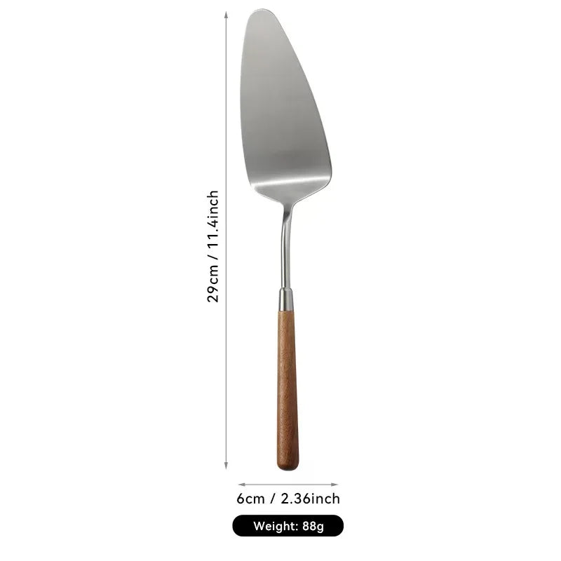 5pcs 304 Stainless Steel Nature Wood Kitchenware Cooking