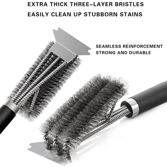 1/2pcs Safe Grill Brush Scraper Deluxe Handle Grill