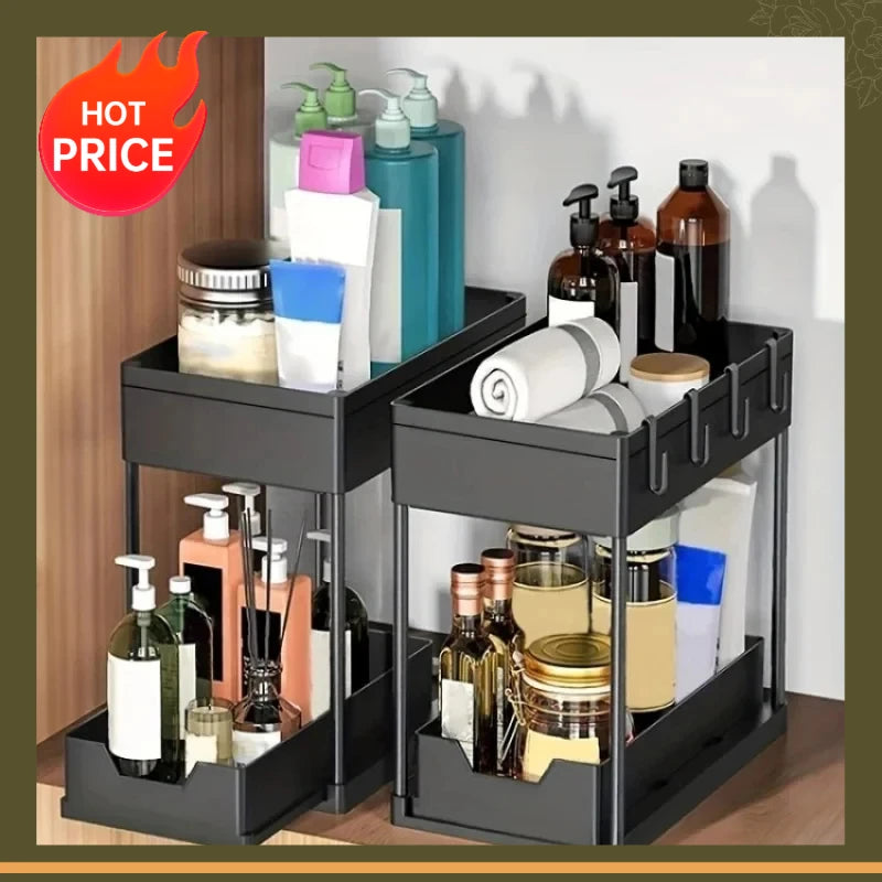 Tier Under Sink Organizer Sliding Cabinet Basket Organizer