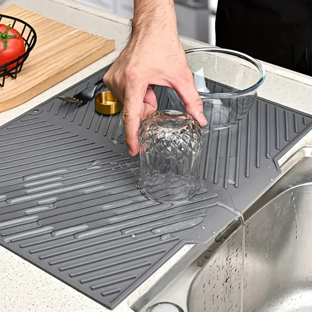 Silicone Wave Drying Mat Non Slip Dish Drainer