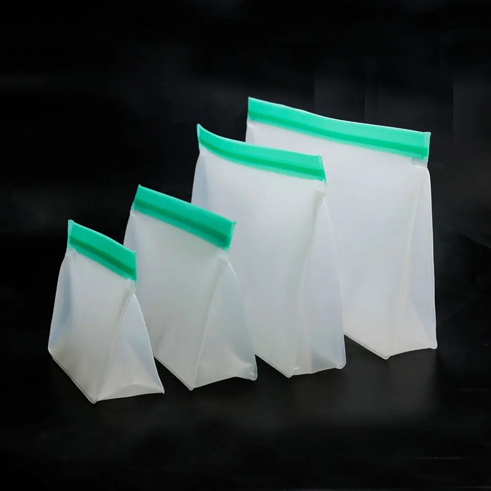 Silicone World Reusable Peva Food Bag Freezer Stand