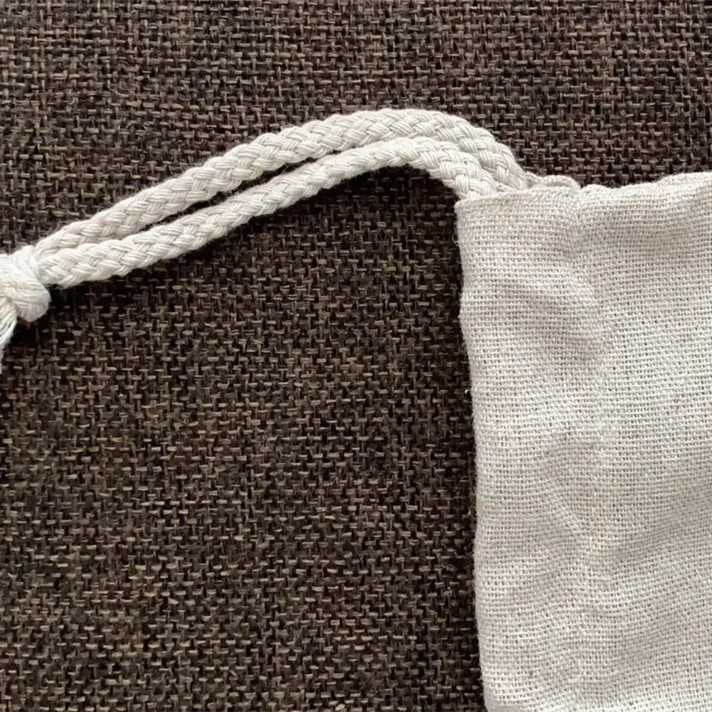 Linen Bread Bags Reusable Drawstring Large Washable Storage