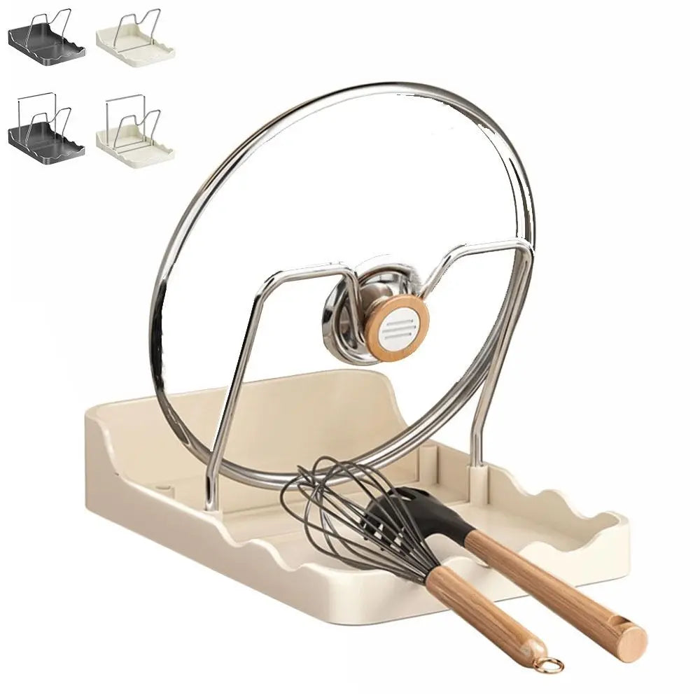 Pot Lid Rack Spoon Rest Stainless Steel Spatula