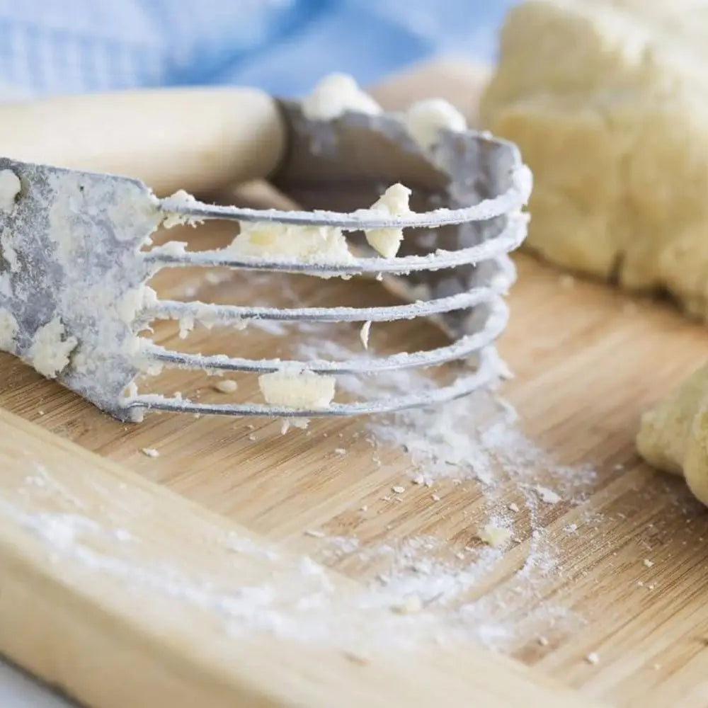 Baking Dough Blender Wood Handle Curved Design Flour