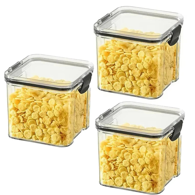 1-4pcs Sealed Jars Organizer Grain Storage Boxes Large