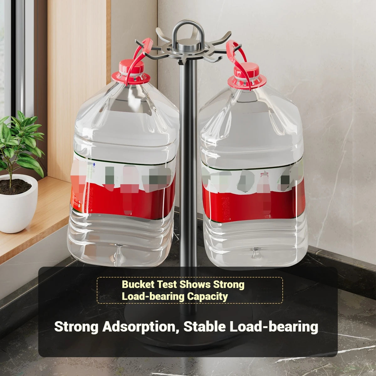 Utensil Stand Rotating Storage Hanger Hooks Countertop