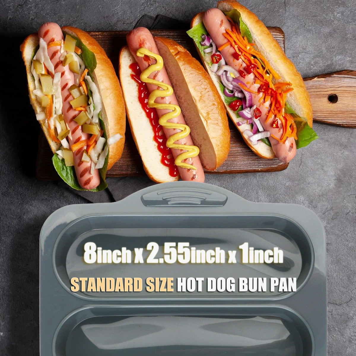 Silicone Long Strip Dog French Baguette Baking Tray