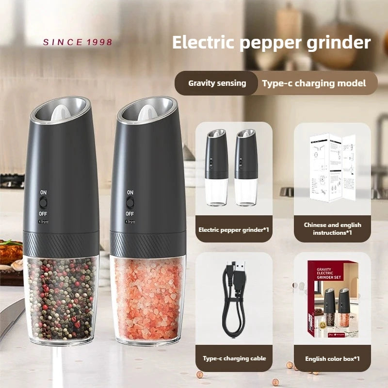 Usb Rechargeable Electric Salt Pepper Grinder Adjustable