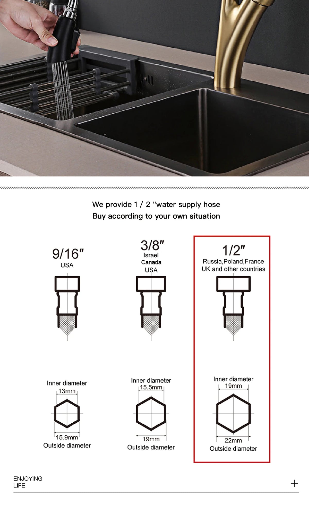 Aitana Simple Design Brass Black Faucet Modern Handle