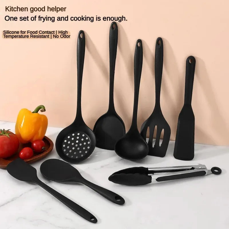 1/10pcs Food-Grade Silicone Heat-Resistant Slotted Spoon