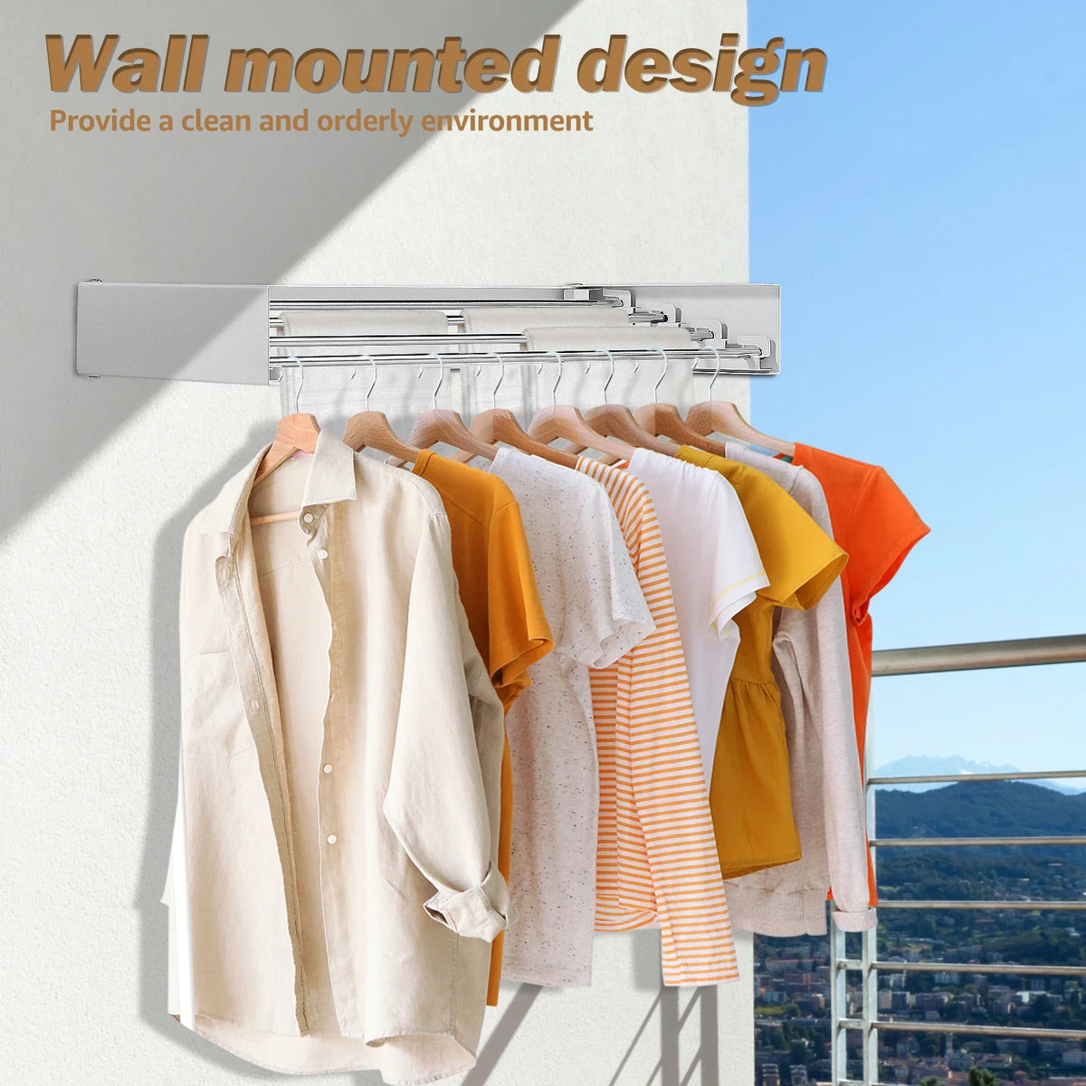 Folding Clothes Hanger Stainless Steel Laundry Drying Rack
