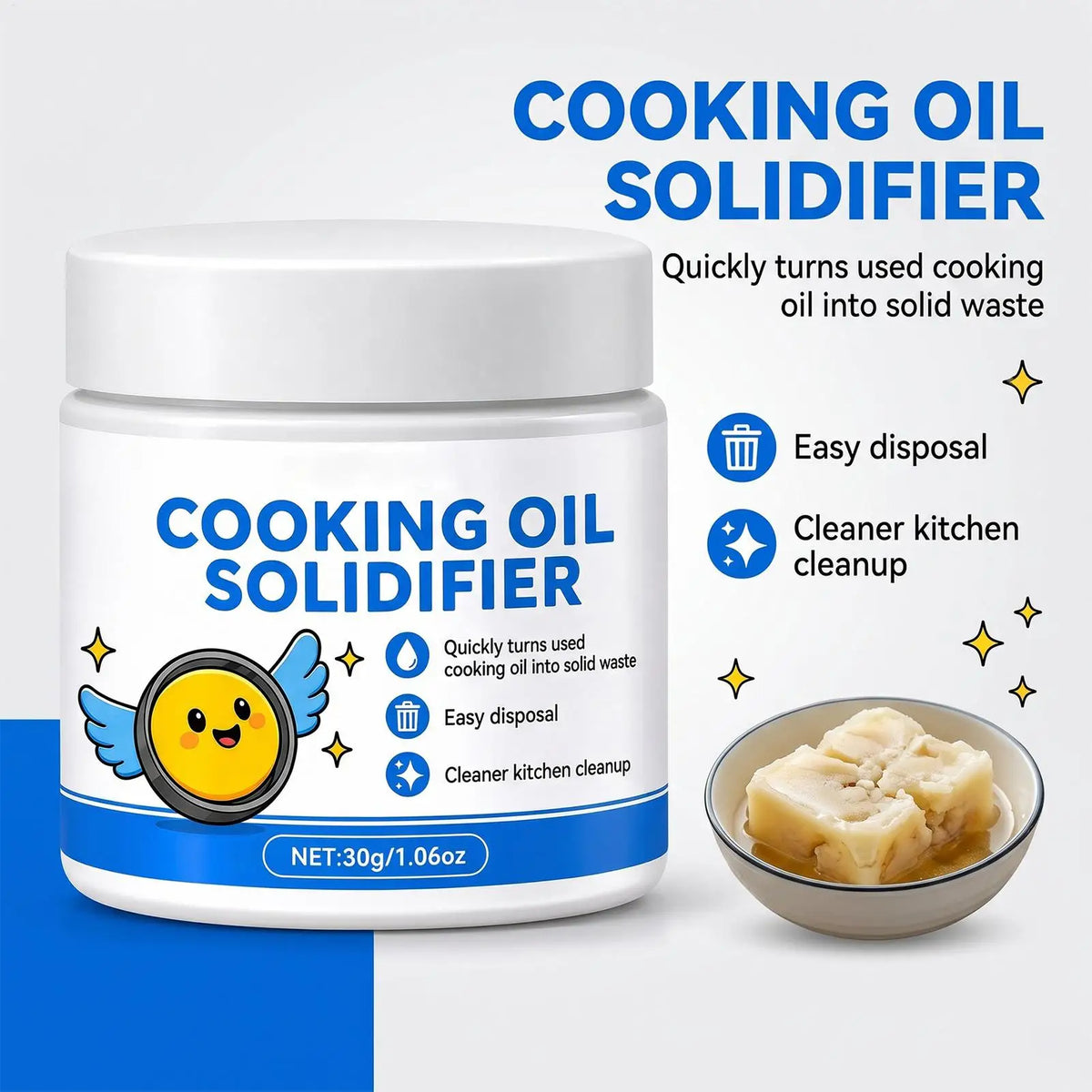 30ml Natural Oil Solidifier Powder Grease Cleaner Disposal