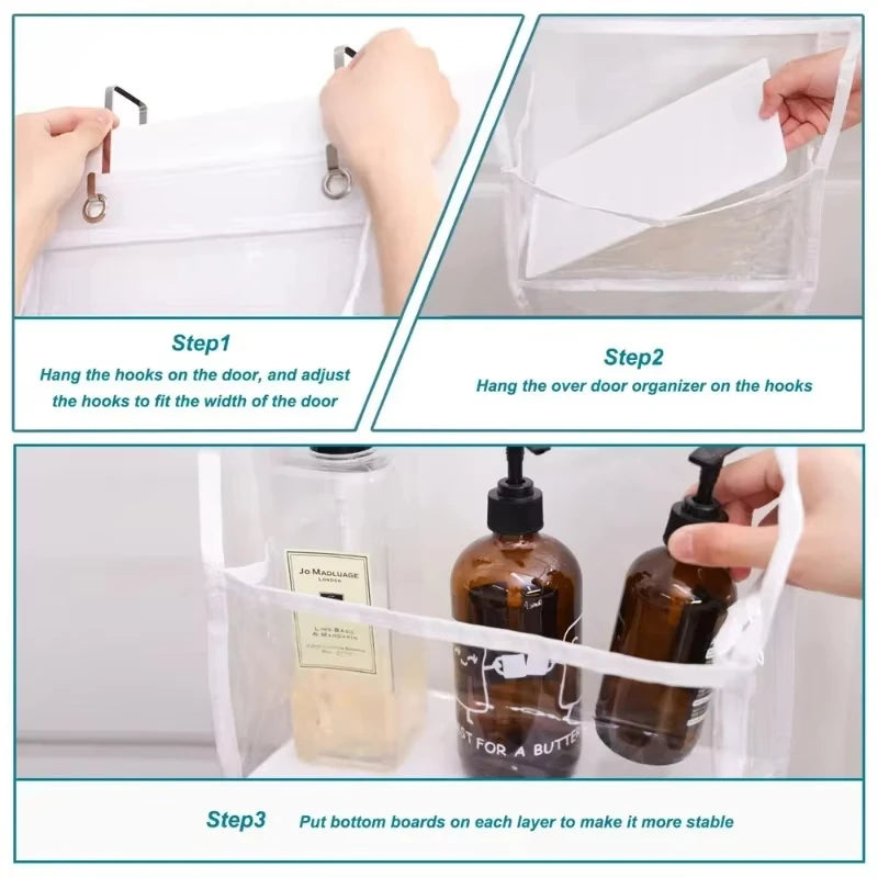 Over Door Hanging Pantry Organizer Hanging Storage Clear