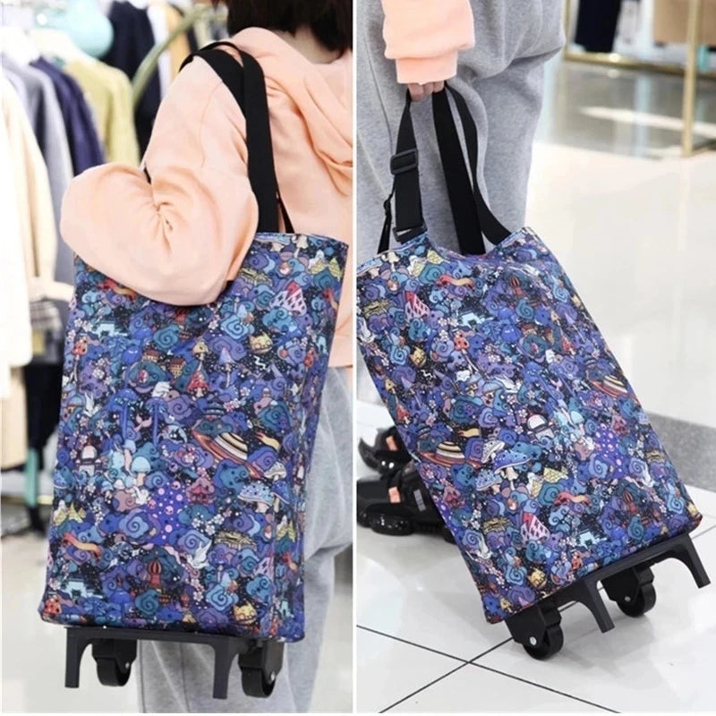 Folding Storage Bag High Capacity Shopping Food Organizer