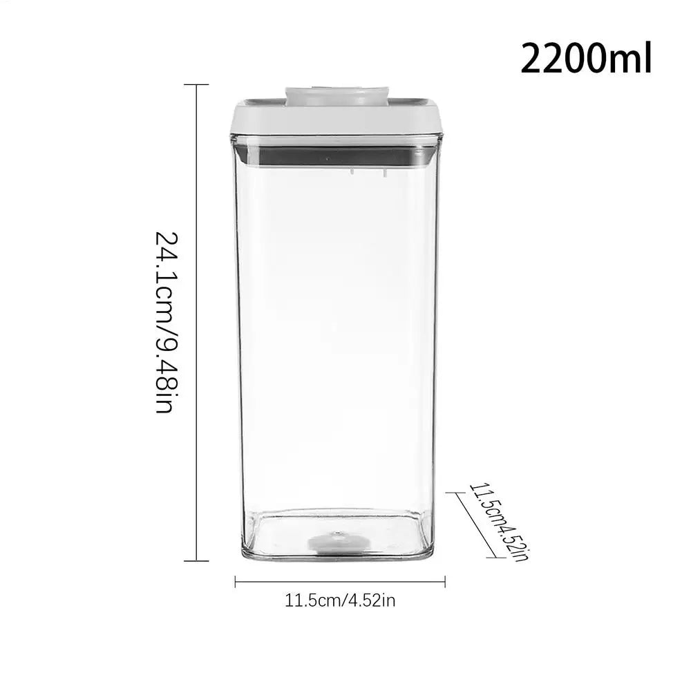 Cereal Container Airtight Jars Clear Stackable Sealed Jar