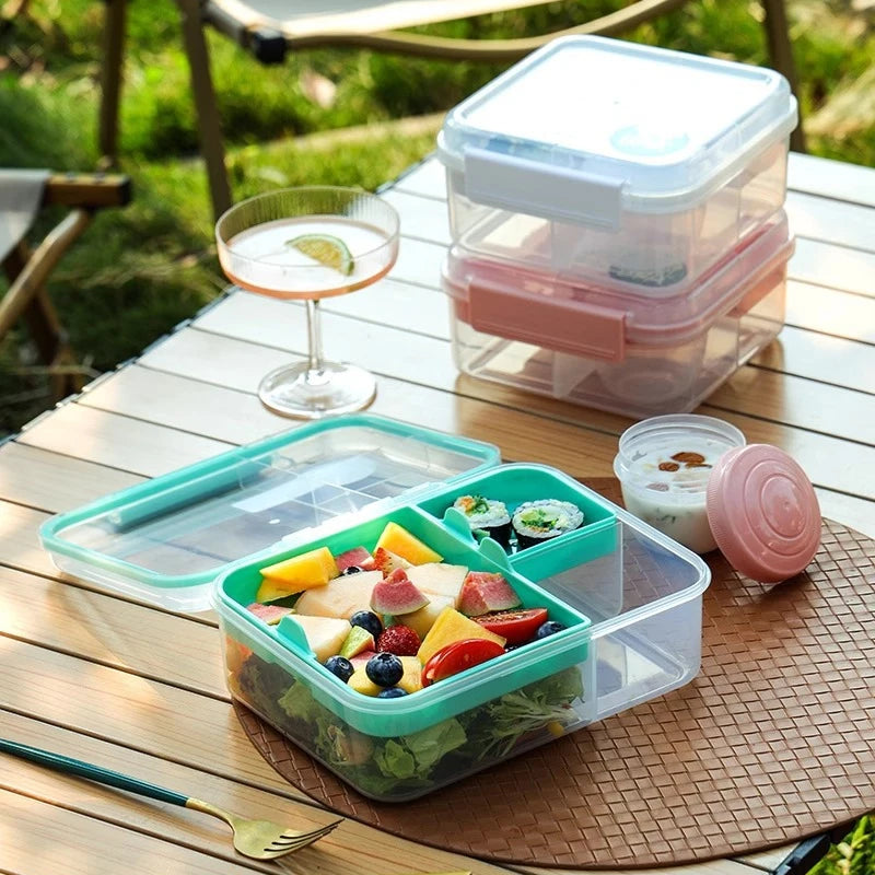 Compartment Leakproof Bento Lunch Box Detachable Trays Bpa