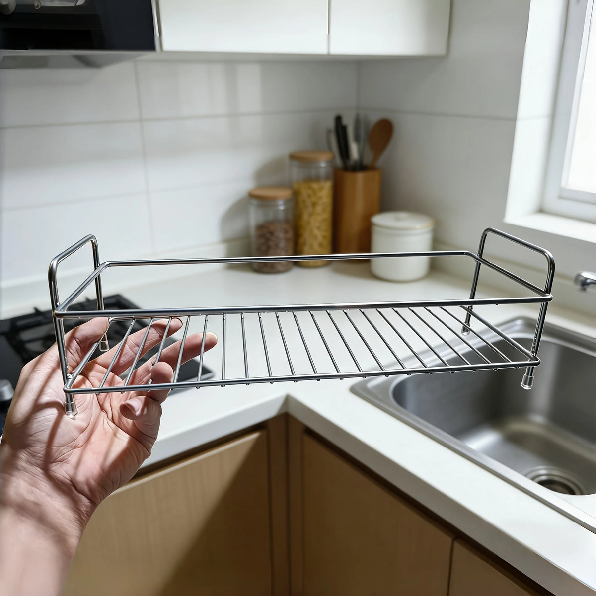 Desktop Metal Countertop Organizer Rack Multi Purpose Storage