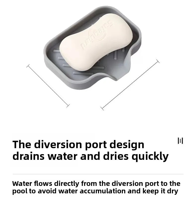 Sink Silicone Tray Drain Soap Sponge Storage Holder