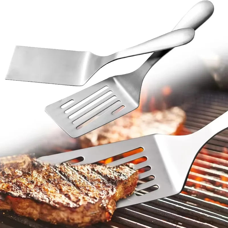 Stainless Steel Scraper Cooking Spatula Barbecue Spatula Plate
