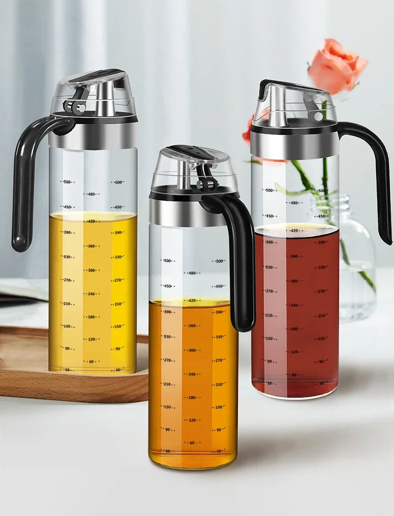 2pcs Cooking Seasoning Bottle Dispenser Sauce Bottle Glass